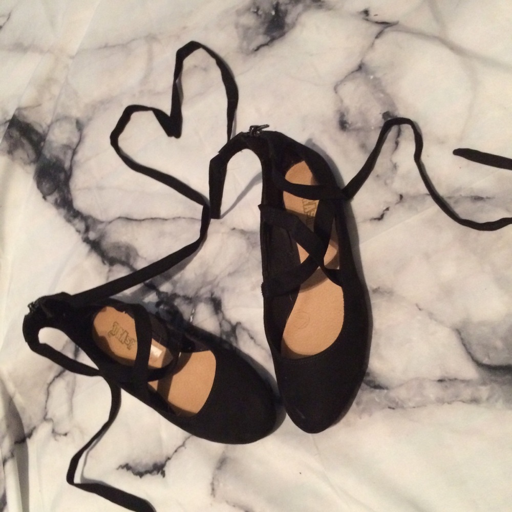 Lace up flats